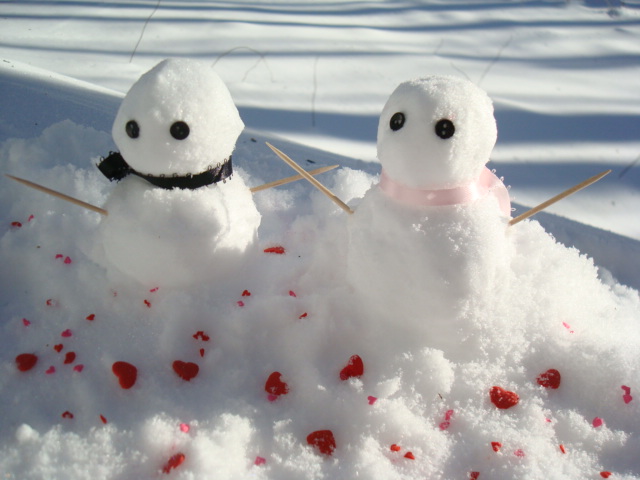 The snowman fell in love