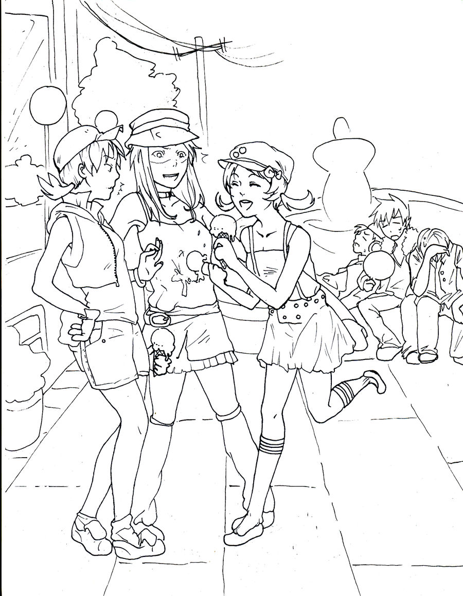 Pokemon city lineart