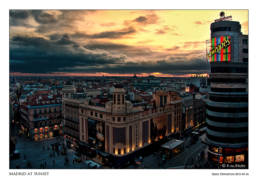 Madrid at Sunset