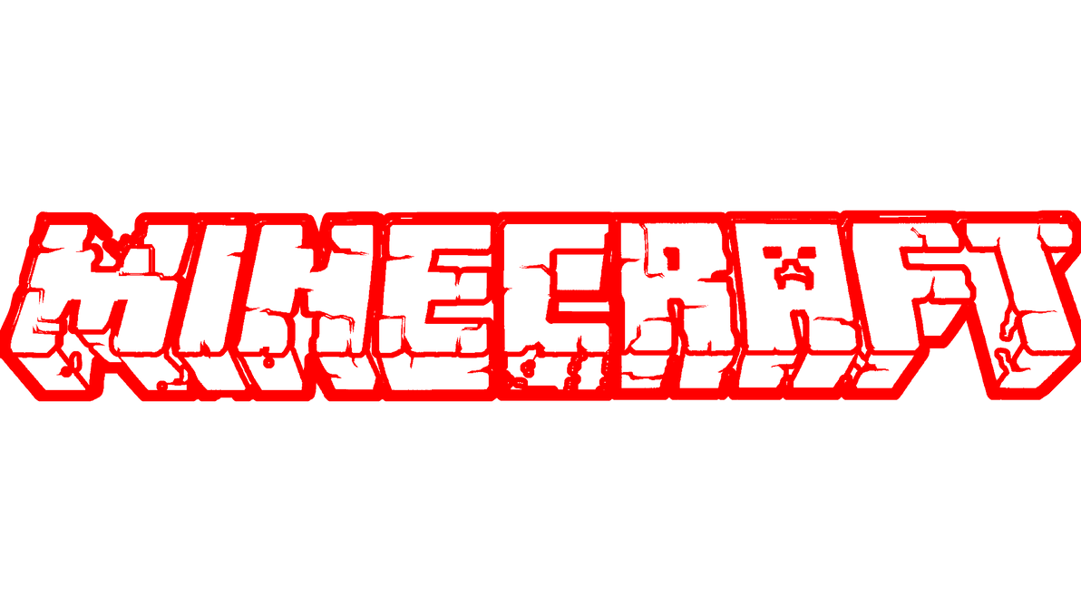 Red Minecraft word by BadrBouzyani on DeviantArt