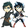 Ao no Exorcist - Rin and Yukio Chibis