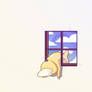 Psyduck In The Window - wallpaper