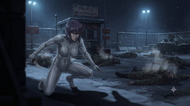 Motoko on a stealth mission
