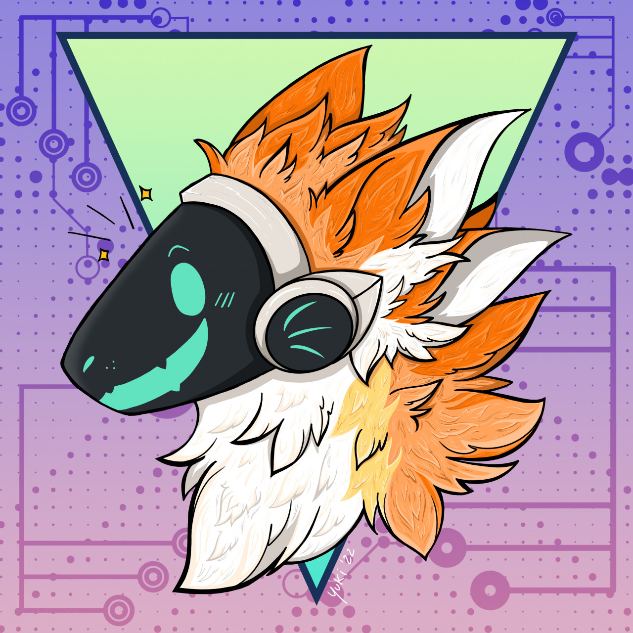 Protogen Head Shot- Character for D&D - furry post - Imgur