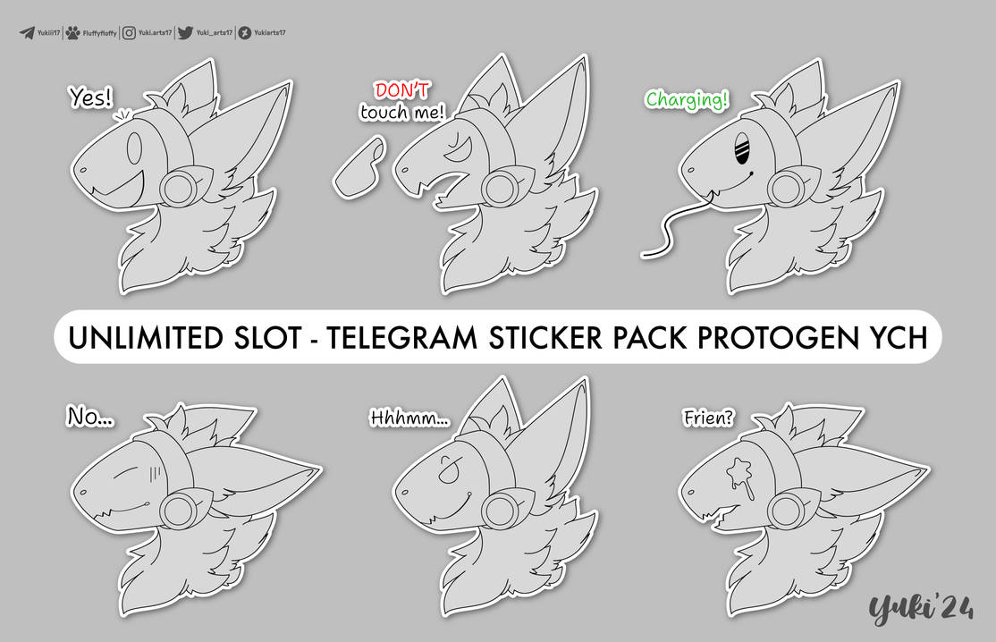 YCH Protogen sticker - 3rd set by yukiarts17 on DeviantArt