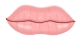 Semi realistic lips