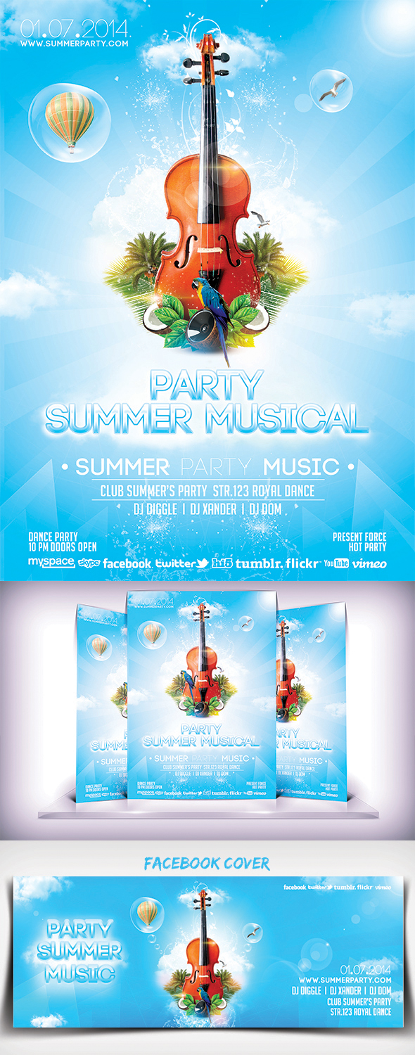 Summer Musical Party Flyer