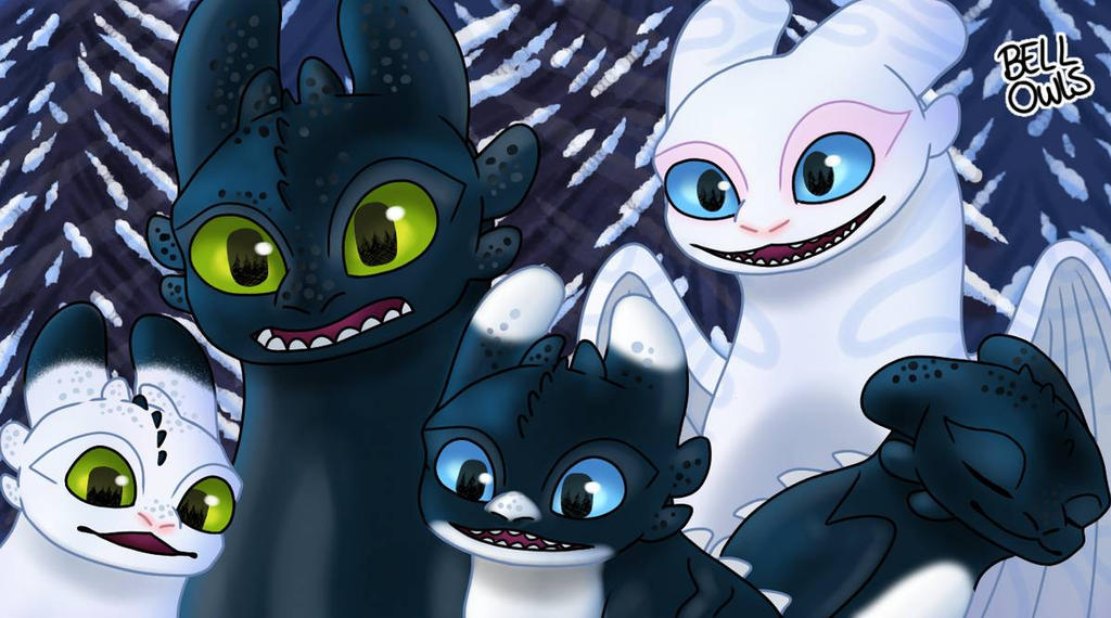 Toothless family by BellOwl03 on DeviantArt