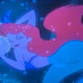 ARIEL PUSHES ON FLOUNDER W/BUTT CLOSE UP