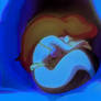 ARIEL IN A FETAL POSITION #3 (LIT UP)