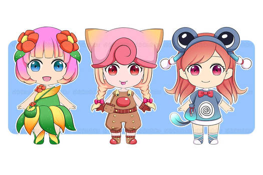 Pokemon Chibi Girls