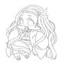 Chibi Nezuko Lineart