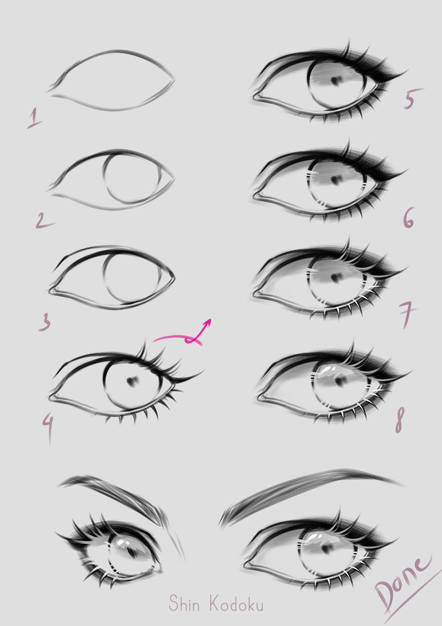 How to draw eyes - In my semirealistic style