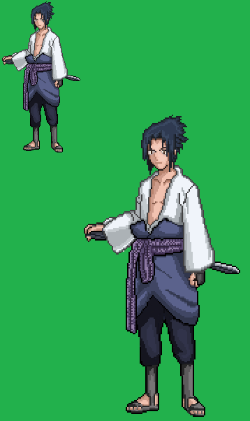 Sasuke Pixel Art ssf2 style