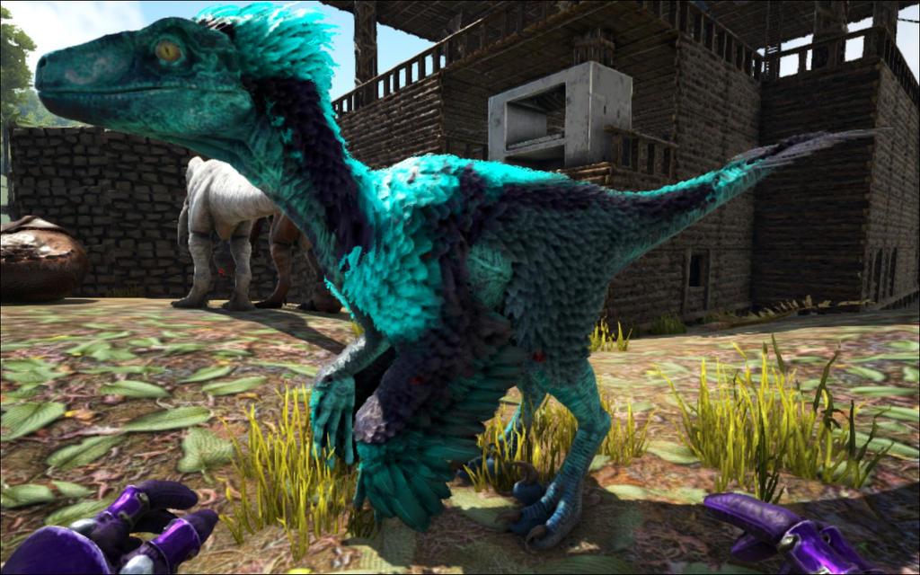 Blue fully mutated deinonychus ark by Marmotte5280 on DeviantArt