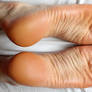 My feet soles with moisturiser