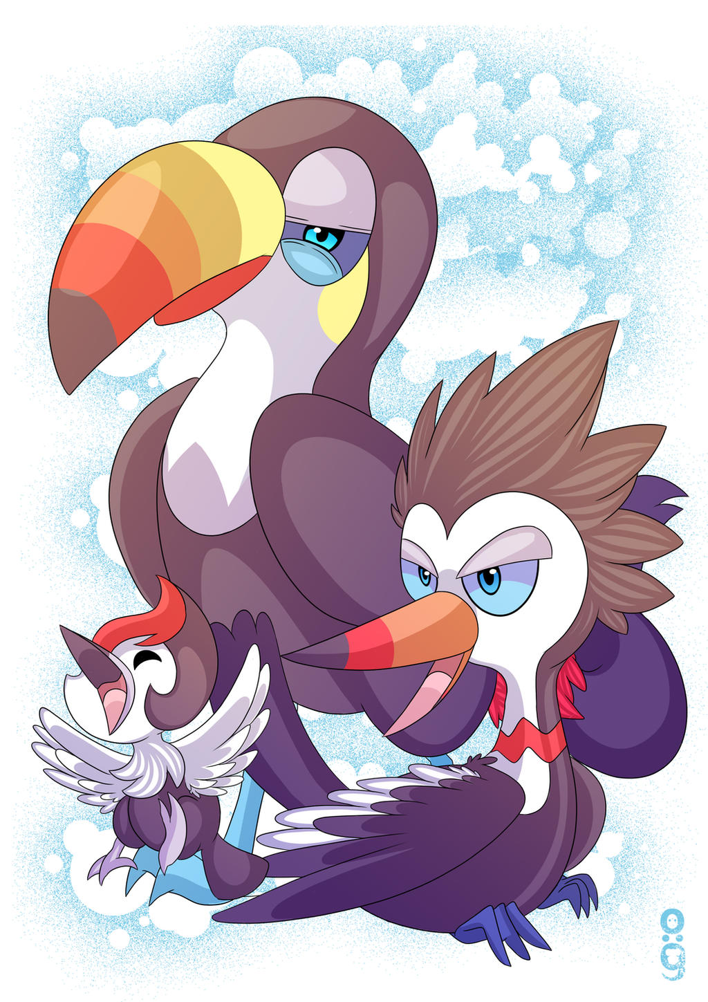 Pakipek Evolution Pikipek Evolution by GeckoGeek on DeviantArt