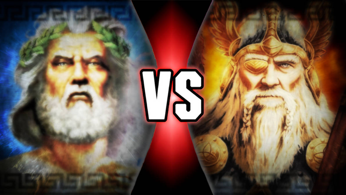 Zeus vs. Odin by OmnicidalClown1992 on DeviantArt