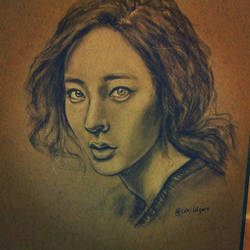 Krystal Jung on Toned paper