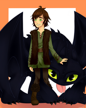 .HTTYD: Hiccup and Toothless.