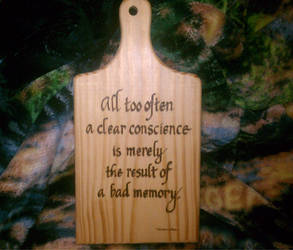 Wood Burning Quote on paddle