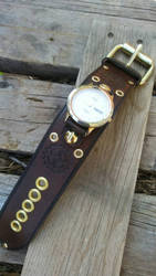 steampunk themed watchband 