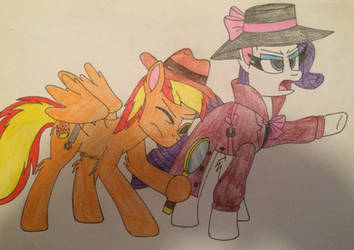 Detective Firey Ratchet and Rarity [AT]