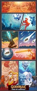 Godsrule - War of Mortals intro panels