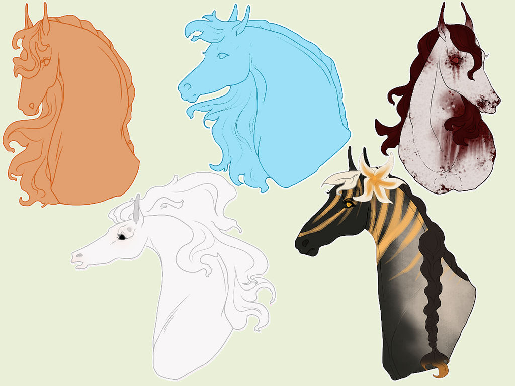 YHH HEADSHOTS {ALL SOLD!} by elegant--tragedy