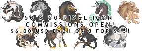PIXEL ICON COMMISSIONS OPEN! by elegant--tragedy