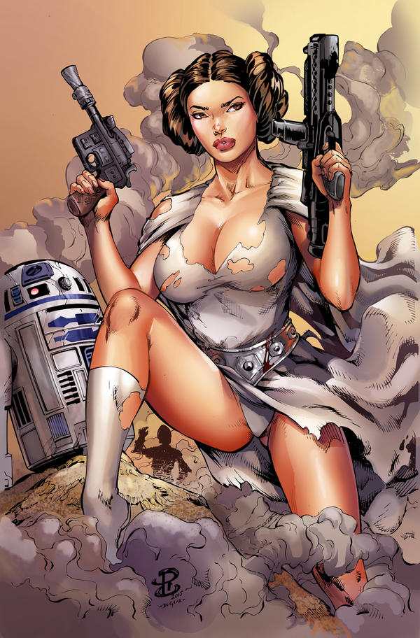 Princess Leia in action. 