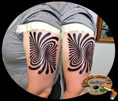 Optical illusion tattoo