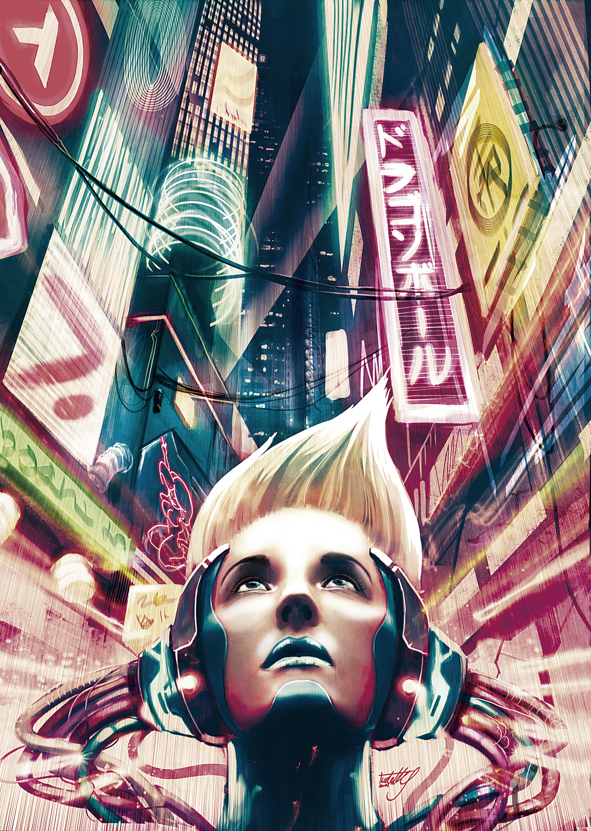 cyberpunk style for Judas fanzine