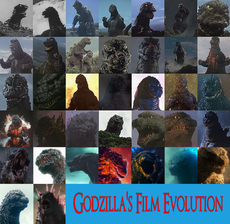 Godzilla Evolution Design Godzilla's Film Evolution (1954-2024) by GodzillaLover04 on DeviantArt