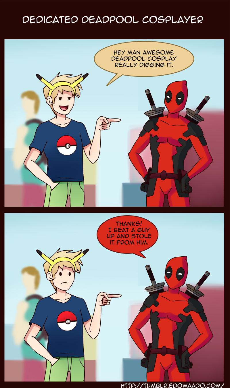 Dedicated Deadpool Cosplayer