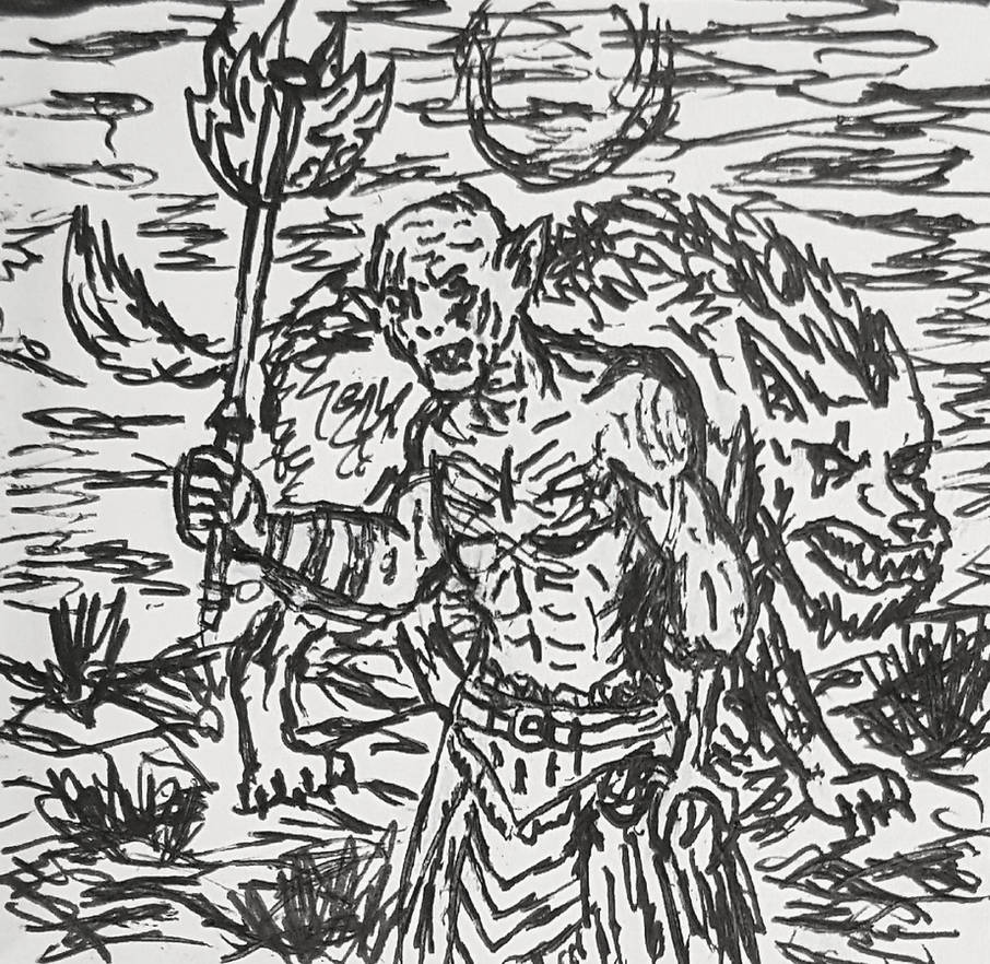 Azog the Defiler rough ink doodle sketch by TheRavensBastard39 on ...