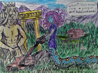 Medusa's Landscaping concept comic