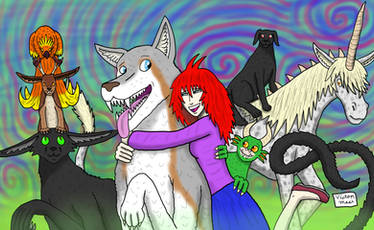 Natalie and Her Pets concept art