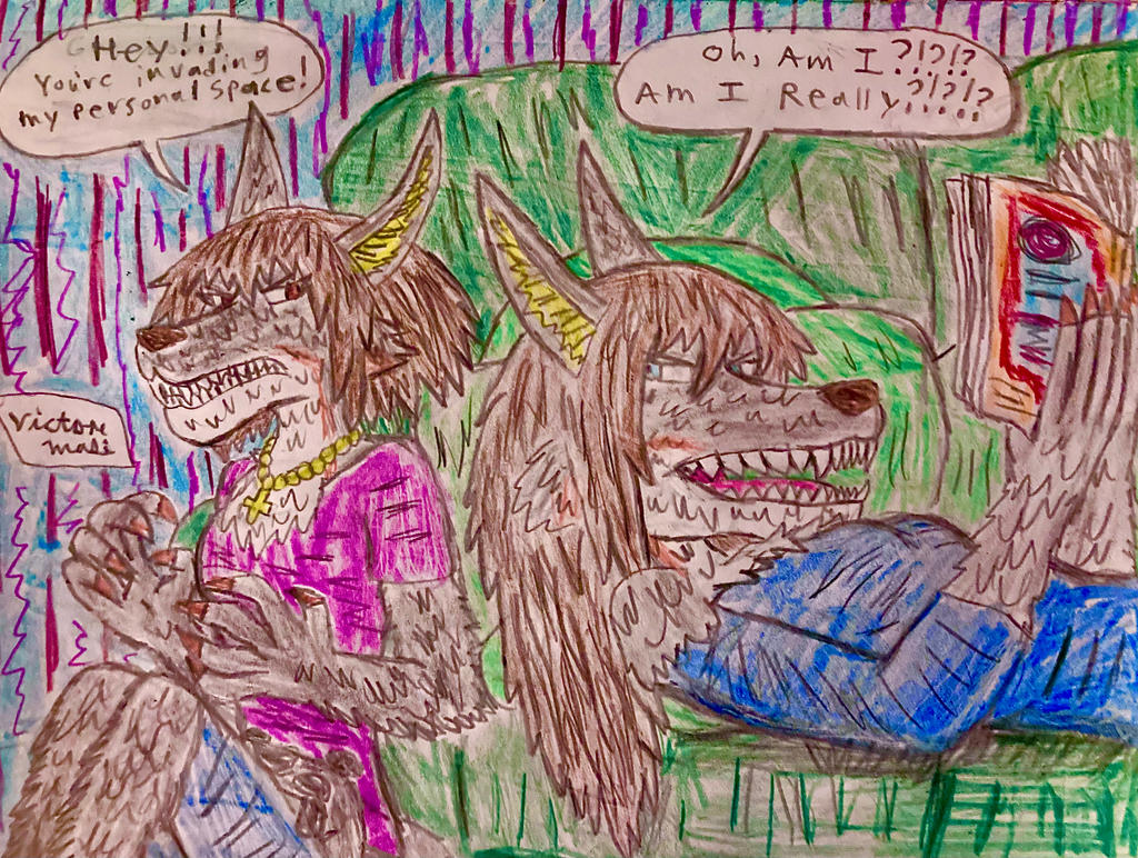 Wolf Sibling Tension concept sketch