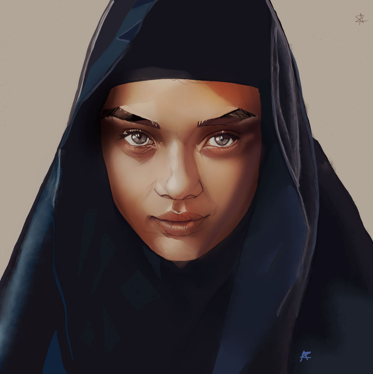 She knowingly smiled by abdulrahimart on DeviantArt
