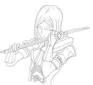 Lyude playing the violin