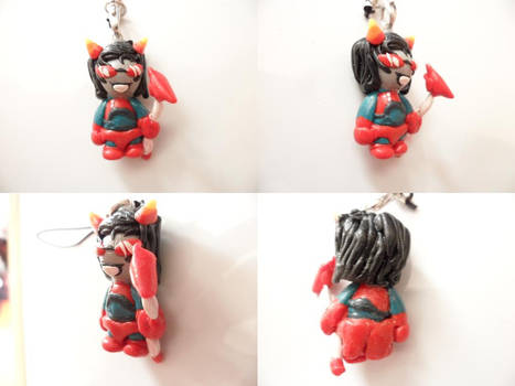 Homestuck: Terezi Pyrope FLARP Clay Phone Charm