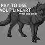 Pay to use Wolf Lineart