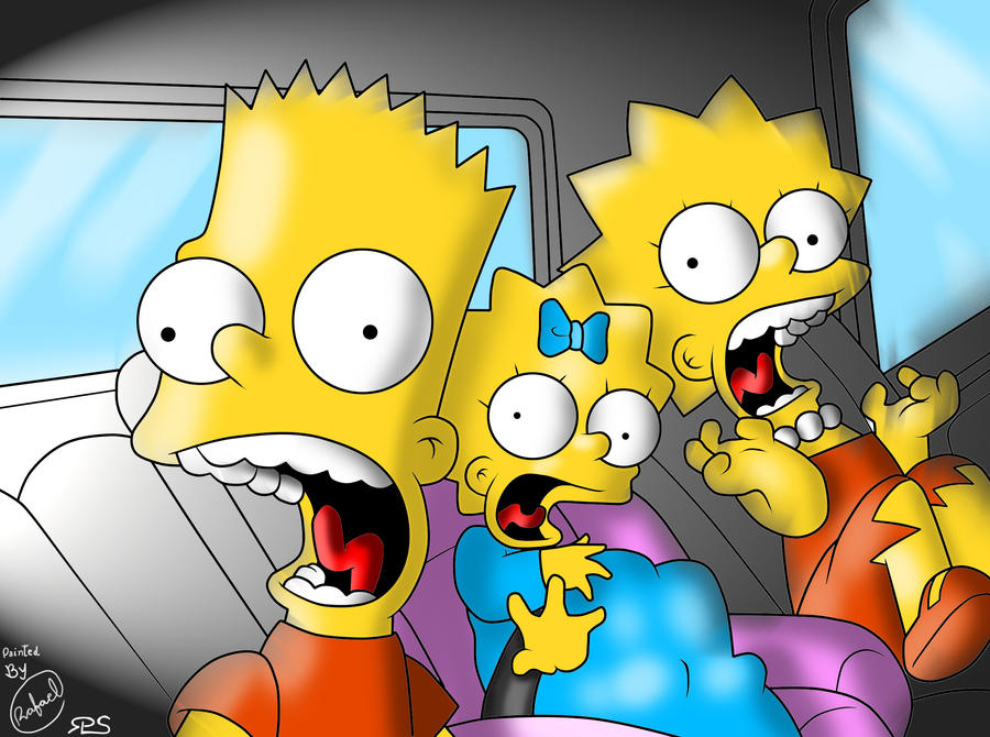 Simpson Poiting painting the simpsons by rafapeixotos on DeviantArt
