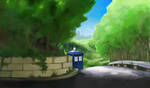 TARDIS in the Gardens by SynCallio