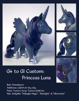 Custom Pony: G4 to G1 Princess Luna