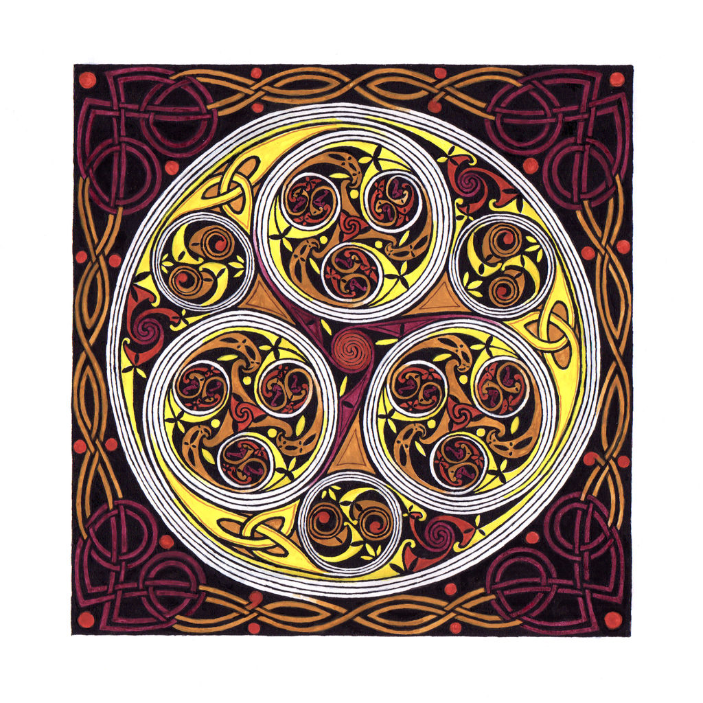 Drawing Kells Triskele from the Book of Kells (folio 34r) by SynCallio on DeviantArt