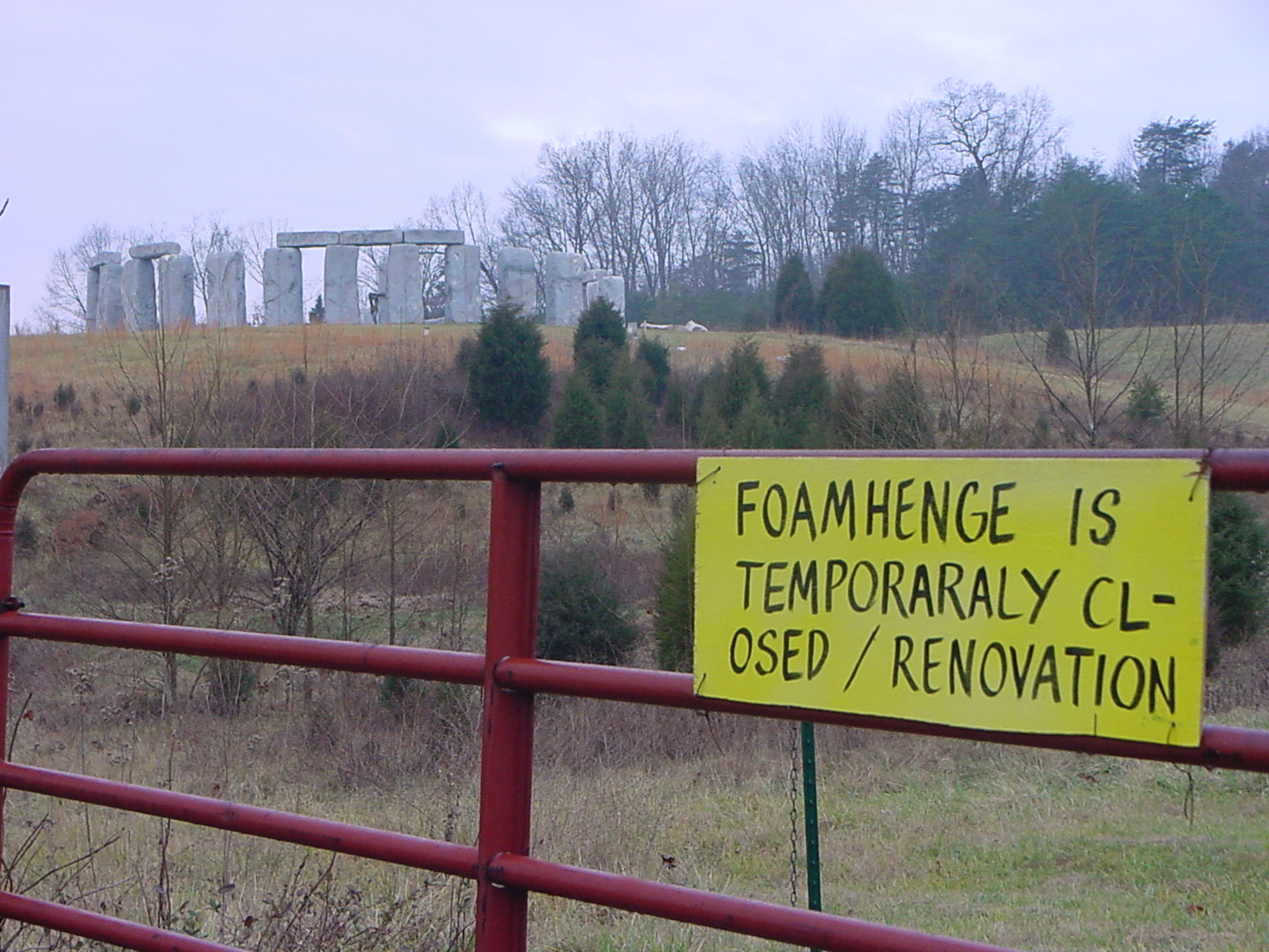 Foamhenge Closed?