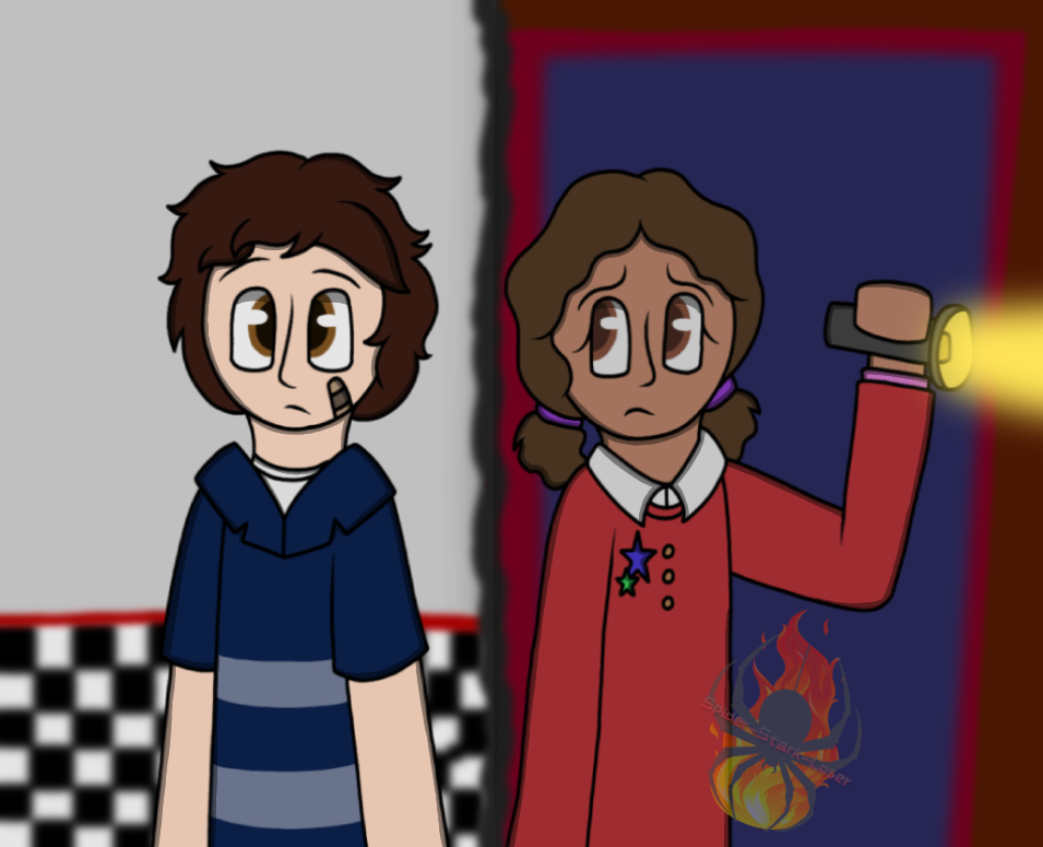 Freddy, Gregory and.. Cassie??  DLC RUIN HERE by ItsBloodFire on DeviantArt
