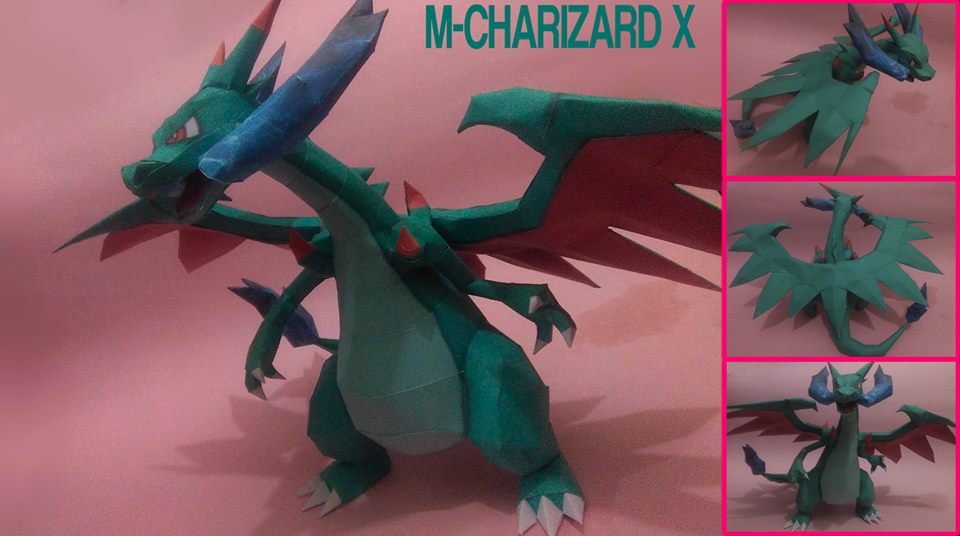PaperPokés - Pokémon Papercraft: MEGA CHARIZARD X